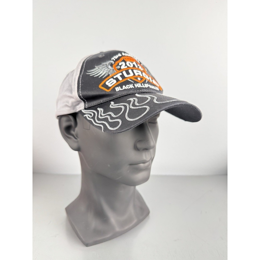 2013 73rd Sturgis Black Hills Motorcycle Bike Rally Flames Adjustable Hat Cap